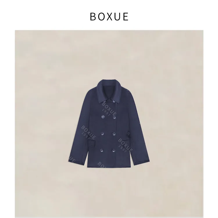 BOXUE“主旋律”2025秋季高级感轻奢双面尼大衣 外套#250805W3391