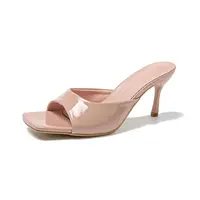 【好物分享】裸色拖鞋凉鞋女细高跟方头2025新款气质高跟鞋-7227