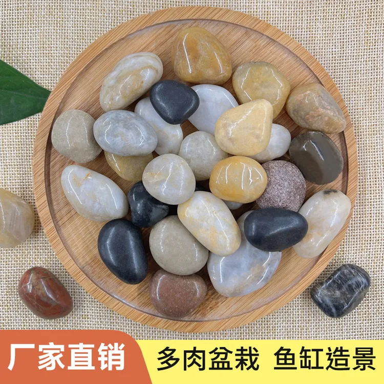 鹅卵石南京天然鹅卵石雨花石五彩原石抛光装饰铺地鱼缸鹅卵石批发