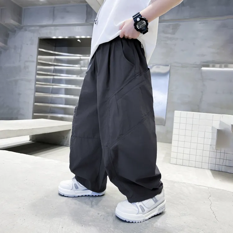 儿童裤子夏季薄款防蚊裤2025男童裤子潮牌童装男孩夏天休闲长裤子