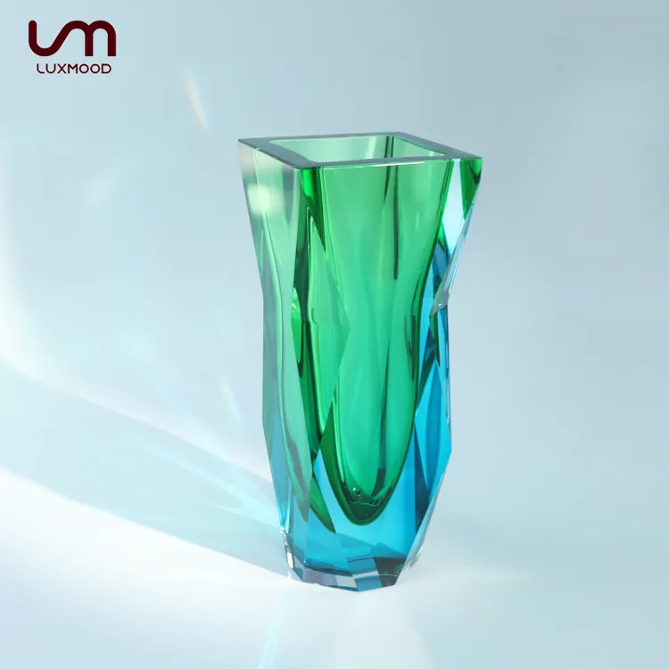 LUXMOOD勒慕轻奢高档创意琉璃花瓶干花水培花瓶摆件客厅花瓶插花