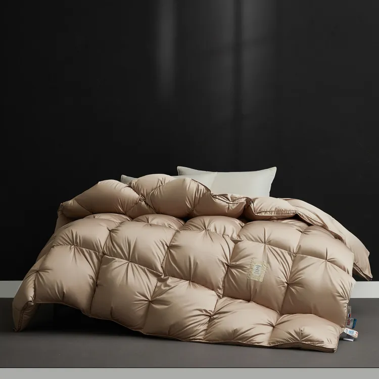 婚庆花好月圆鹅绒被子被芯床上用品羽绒被填充95白鹅绒冬天加厚暖