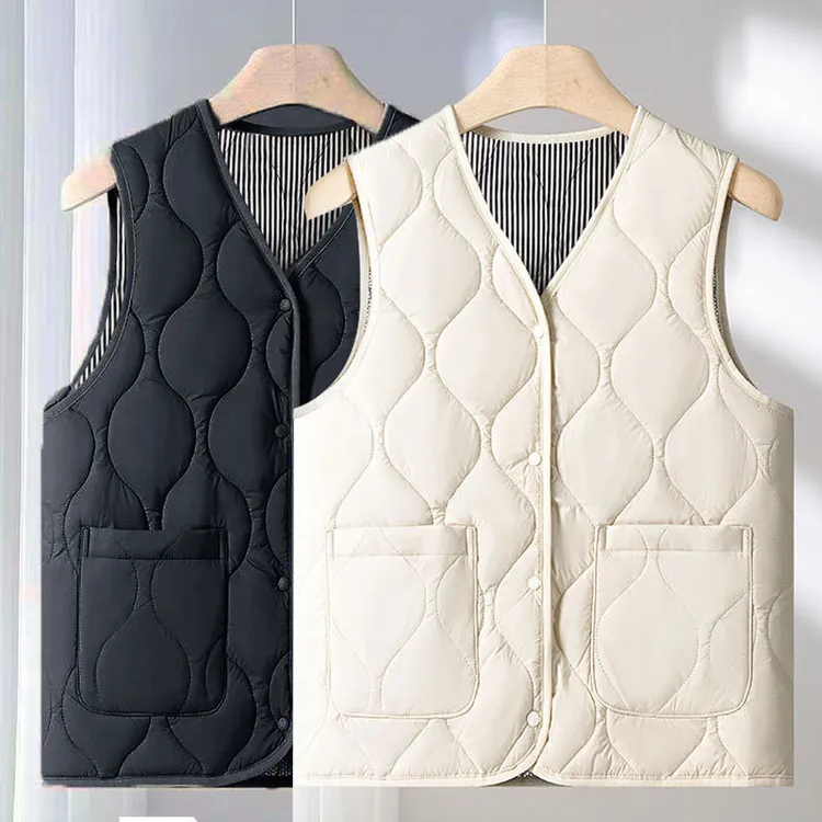 新品女士马甲春秋冬季热门款外套网红款上衣保暖背心妈妈洋气坎肩