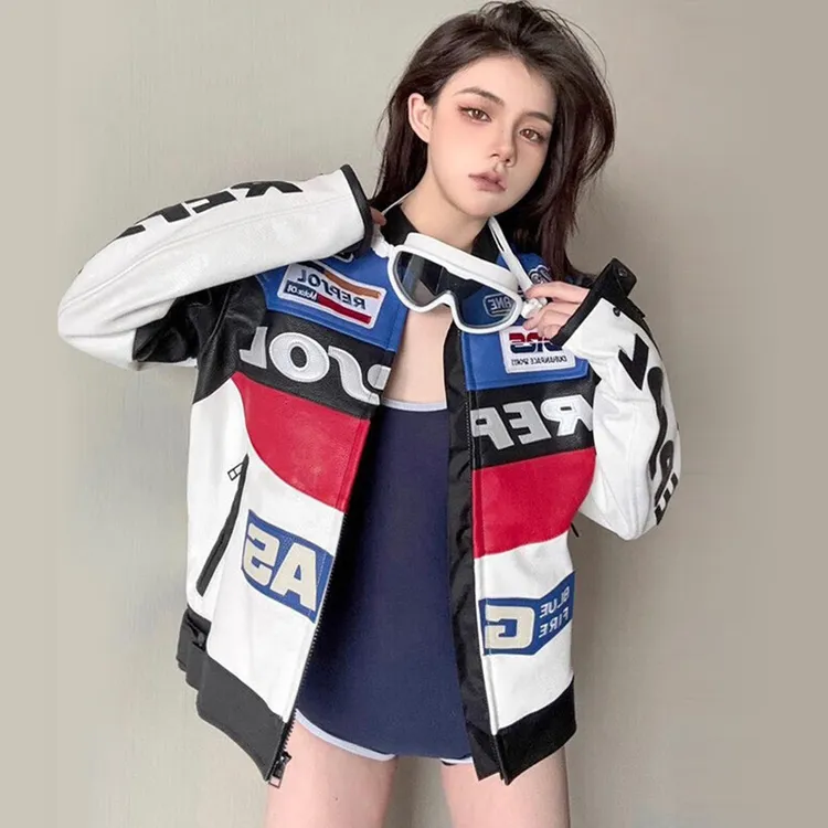 杜汉骑士冬季摩托车骑行服男PU皮衣赛车服车服女防风防摔机车服