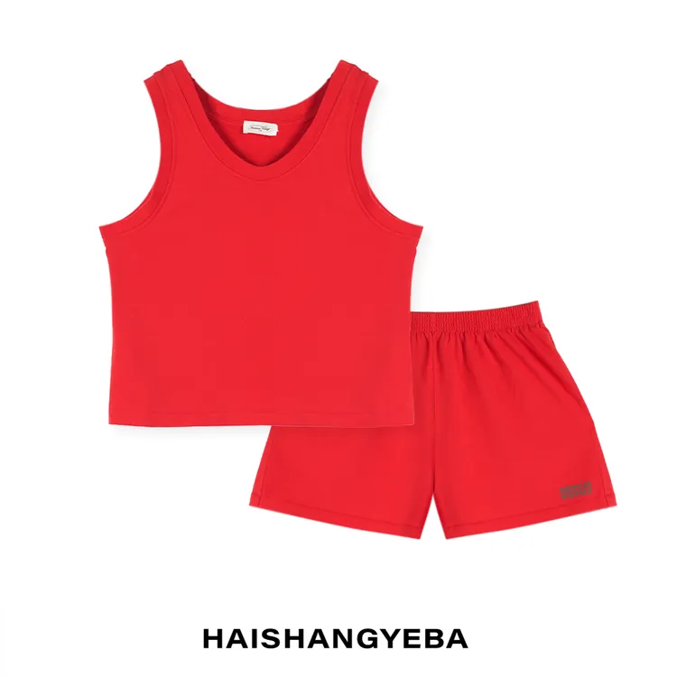 【海上叶爸】新款2025夏季百搭棉休闲简约两件套套装