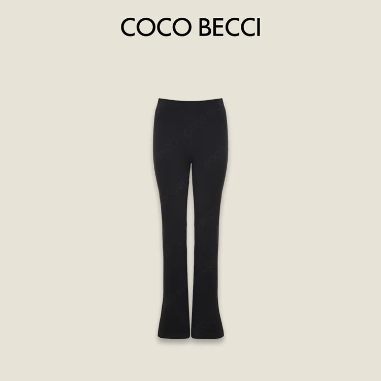 CCOCO BECCI【四面弹微喇裤】山羊绒高腰显瘦透气百搭裤CFLJC361077
