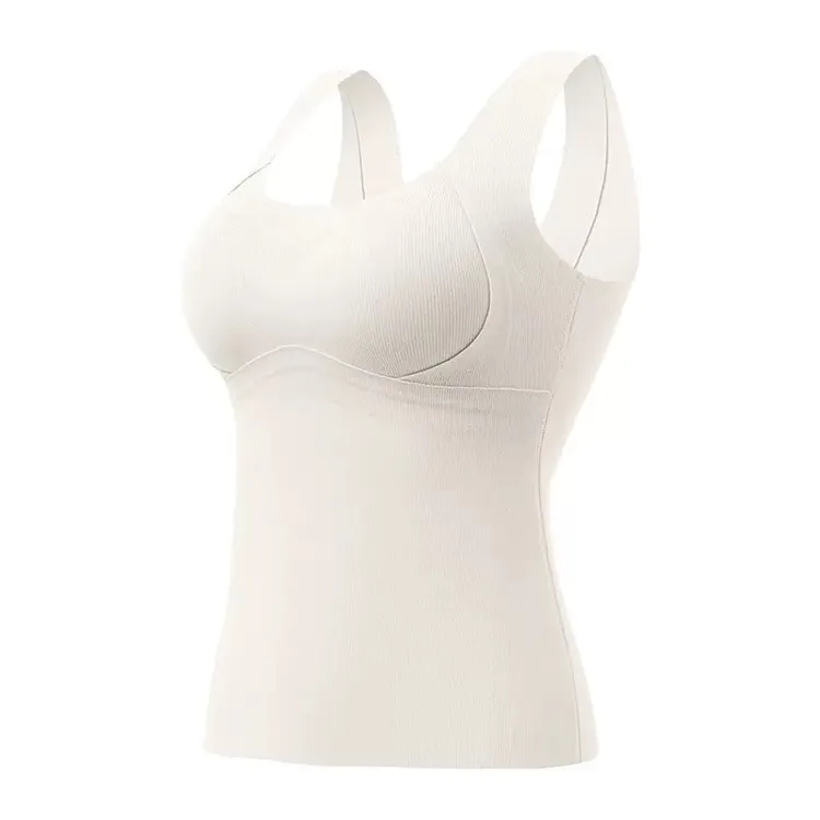 纸袋家秋冬「行走的暖气片桑蚕丝绵羊毛保暖背心」8810发热一体胸垫