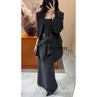 爱唯依（F）-高智翻领！杂色系阔版西装外套 （657R0501#）VRNCEWEI