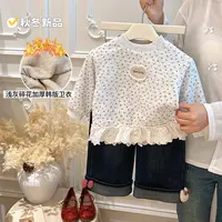 女童秋冬季新款加厚打底衫女宝宝早秋外穿卫衣儿童秋季上衣童装潮