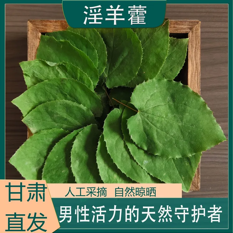 甘肃野生小圆叶三枝九叶草纯叶片泡水泡酒搭配枸杞黄芪