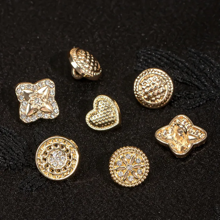 小香风扣子复古风不规则纽扣外套大衣装饰扣金属钮扣衬衫上衣配件