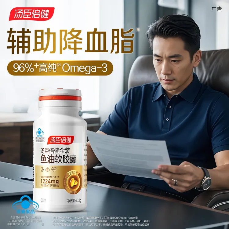 汤臣倍健旗舰96鱼油金装鱼油高纯度一级新鲜Omega-3【达播】