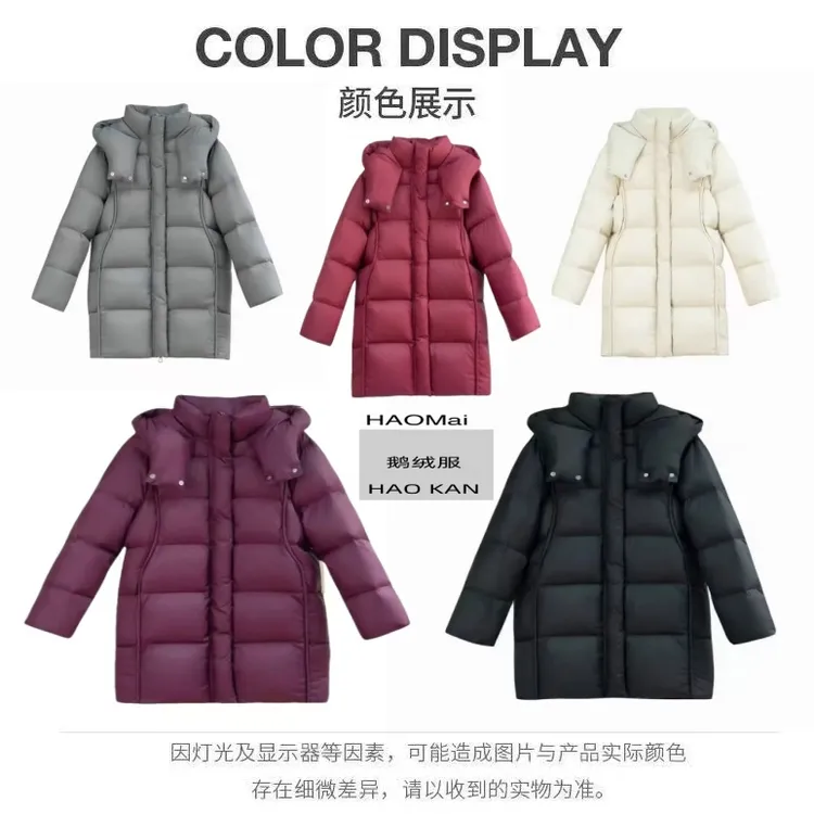 【90鹅绒泡芙中长款】海外版出口订单转内销时尚高端定制鹅绒服XCX