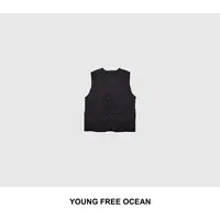 YOUNG FREE OCEAN2025秋冬款 斜门襟菱格夹棉马甲9011