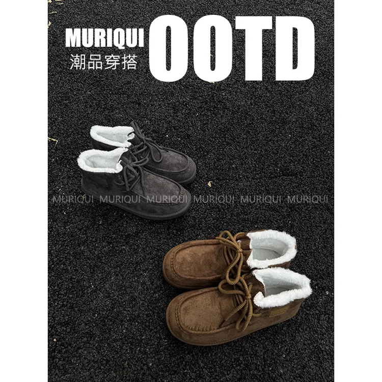 MURIQUI Normcore雪地靴男款 冬季新款加绒保暖厚底高帮勃肯棉鞋