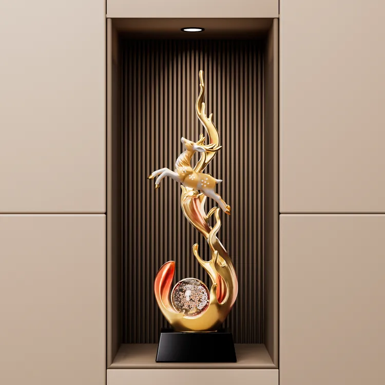 风生水起摆件现代轻奢玄关壁龛客厅电视柜装饰送朋友乔迁新居礼品