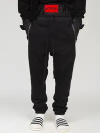 G05-21110-ACT春秋款时尚口袋拉链设计宽松束口休闲裤