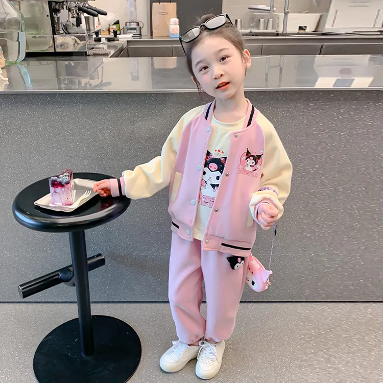 女童春秋套装洋气2025新款网红儿童卫衣时髦女宝宝休闲运动两件套