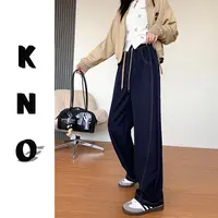 【KNO】早春新款单色高级感洋气欧若风牛仔香蕉裤衣服