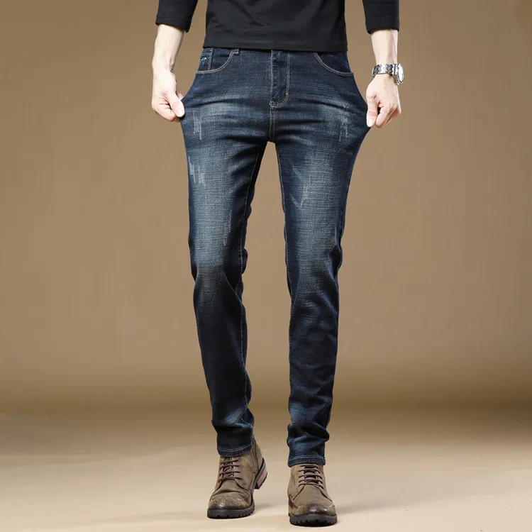 小脚牛仔裤男士潮流修身直筒牛仔裤男士夏季男裤2024新款弹力休闲