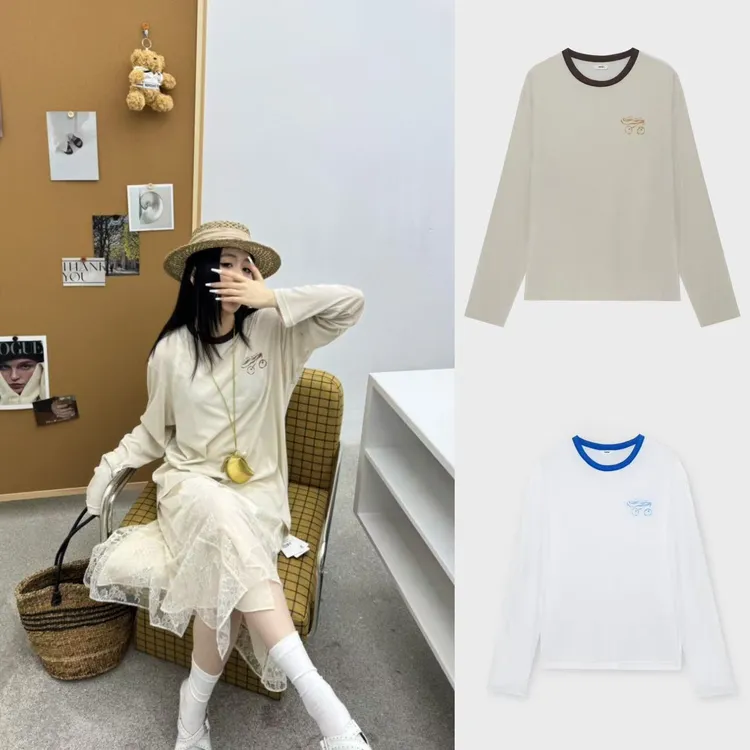 【IMMI】25SS MWESSJLT0493X 樱桃印花撞色长袖T恤