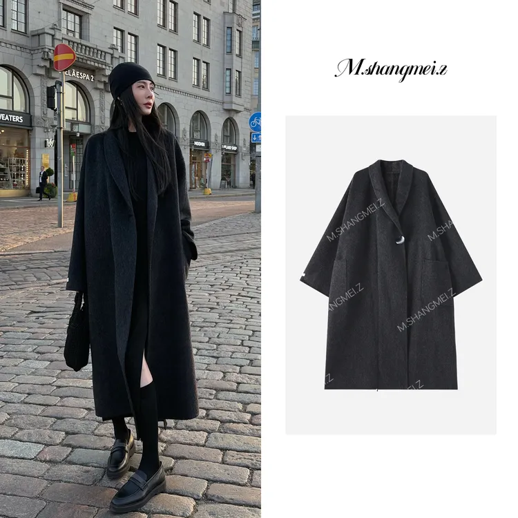 M.SHANGMEI.Z/沐熙【三织天纤】美大哥韩版时尚长款外套X082969