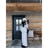 【现货6折】小君君布兰妮 舒适底牌/圈圈羊毛毛呢卫衣弯刀裤套装