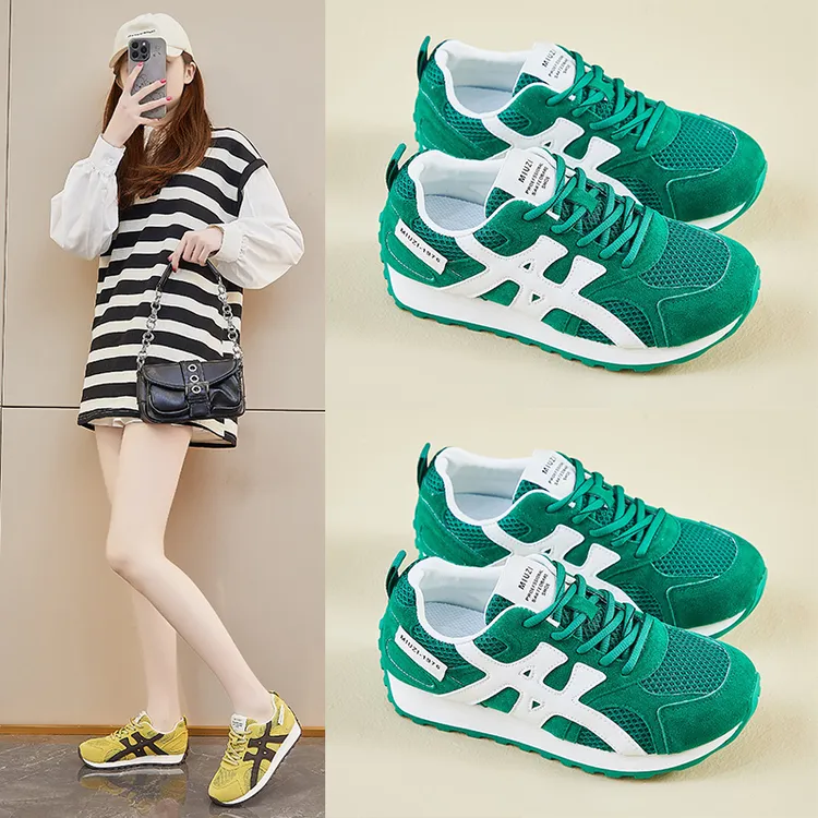 ins韩版新款阿甘鞋女2025夏季学生运动跑步休闲鞋厚底透气JCF221