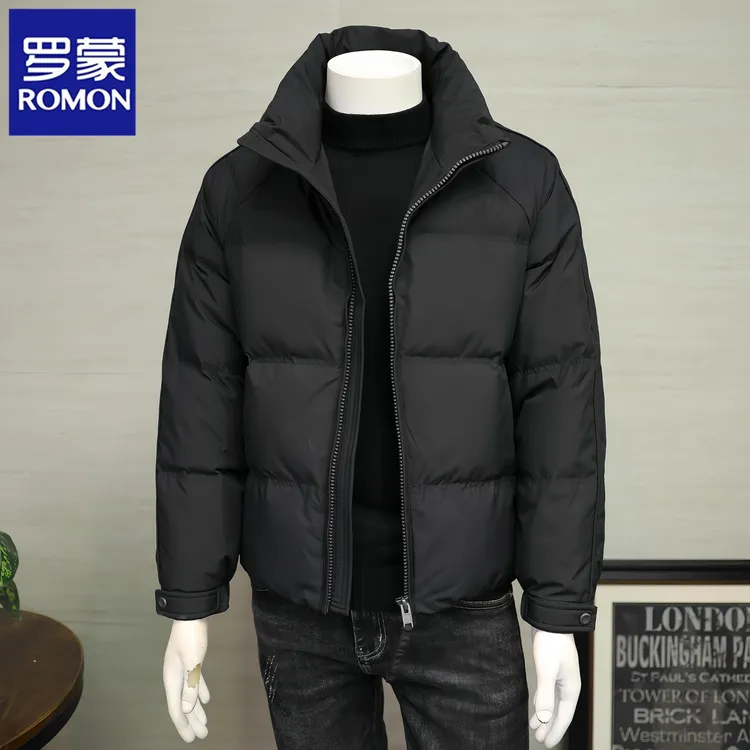 Romon/罗蒙男士冬季简约时尚羽绒服保暖高级感轻薄百搭休闲外套潮