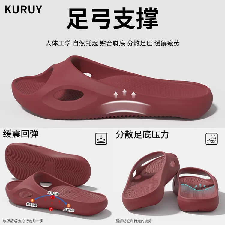 小蛮腰足弓支撑凉拖鞋女款防滑室内静音软底按摩家居洋气平底拖鞋商品图