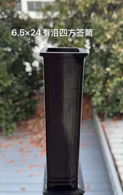 6.5*24工厂直销树脂高档3D打印有沿四方签筒盆悬崖临水飘枝