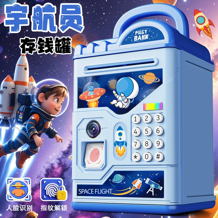 宇航员储蓄存钱罐儿童男孩2025年新款女孩可存可取网红高级密码箱