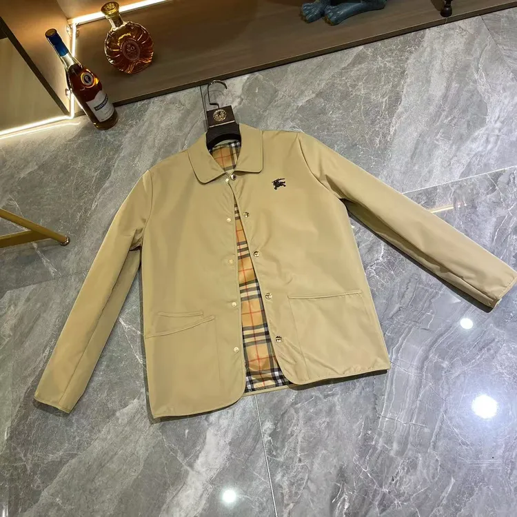 2025修身百搭新款上衣休闲潮流夹克潮牌男士翻领简约纯色外套轻奢