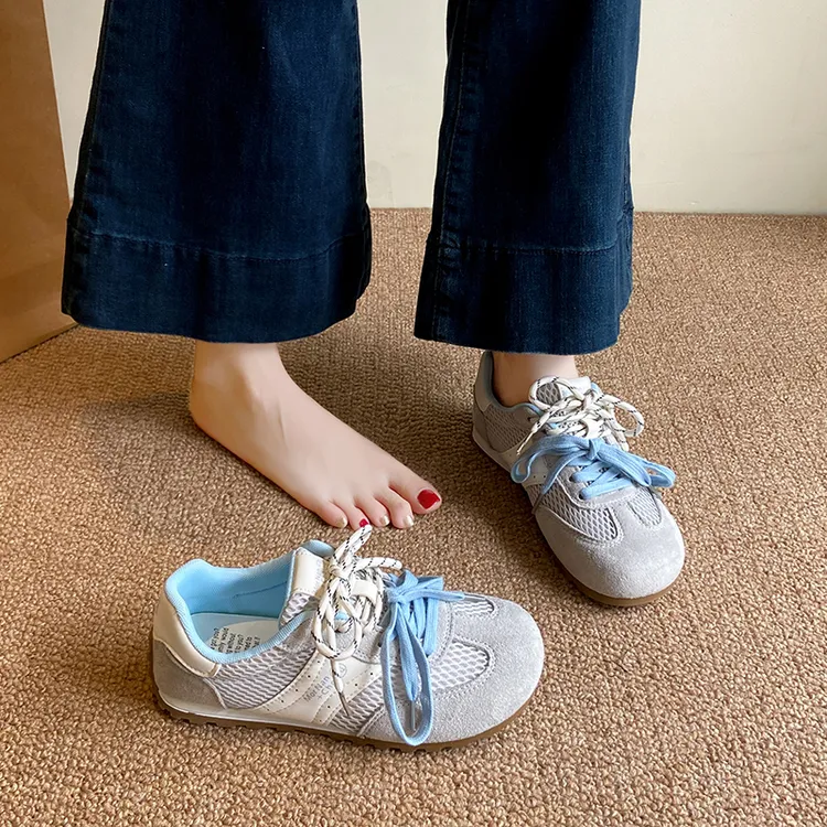 运动鞋新款黄德休闲休闲鞋发财夏季机能风训鞋2025系带时尚软底女