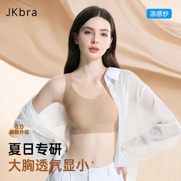 JKbra【买一送一】10A大胸显小提拉可外穿薄款纸片人粉底液运动内衣商品图