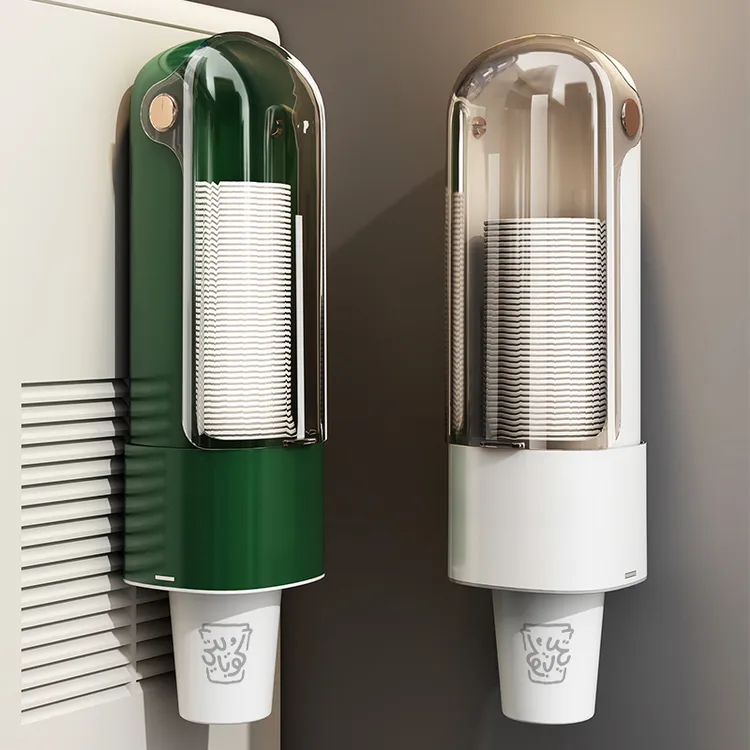 一次性杯子取杯器饮水机水杯架子家用自动免打孔收纳纸杯架取杯架