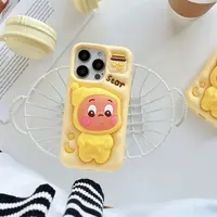 膨胀按捏星星人适用iPhone17手机壳卡通防摔苹果16全包15立体硅胶