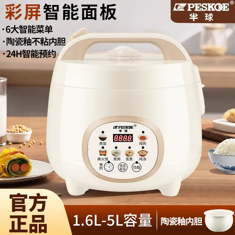 半球迷你电饭煲智能预约多功能1-2人家用1.6L小型宿舍4-5人电饭锅