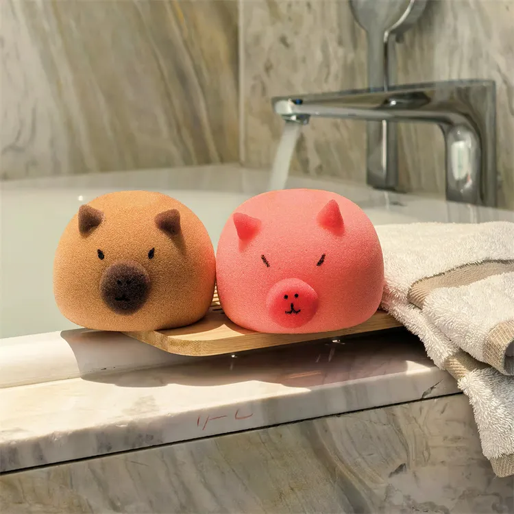 【正版】卡皮巴拉洗浴球起泡海绵日用洗澡洗脸搓澡海绵松弛感商品图