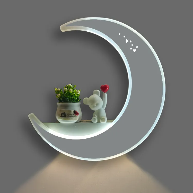 壁灯卧室床头灯墙灯月亮简约LED创意儿童房2025最新高级感客厅