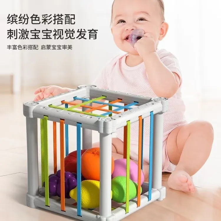 6-12个月以上宝宝玩具手抓球益智早教锻炼抓握趣味彩虹水果塞塞乐