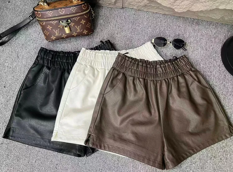 [0181]新款百搭宽松正品皮裤潮流短裤a字裤显瘦时尚阔腿裤靴裤