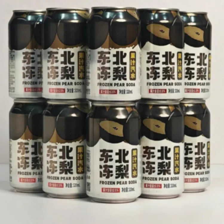 【实惠8罐装】东北冻梨汽水0糖0脂0能量夏天清爽果味气泡水