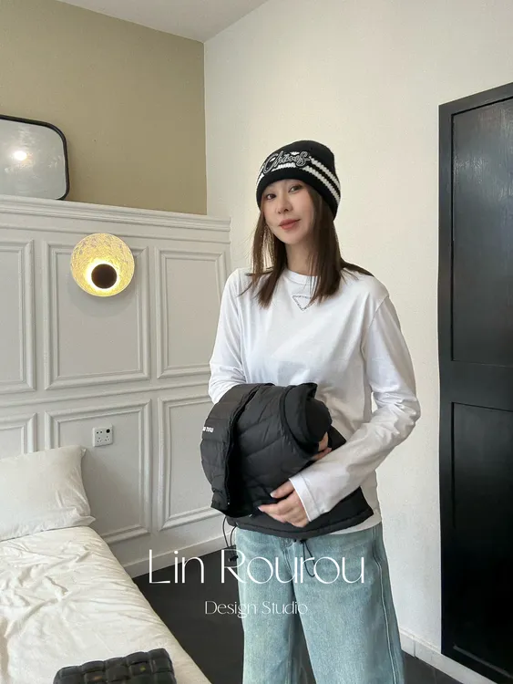 【小三角休闲长袖】CXEL59170秋季爆款舒适休闲百搭打底T恤