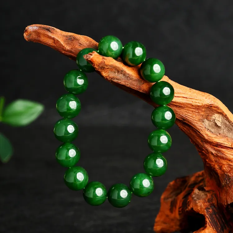 【夏露】碧玉手链11-12mm手串素圈时尚经典百搭日常气质