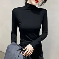 X【男女同款】【上身超舒服】长袖修身半高领修身紧身显瘦日奢风