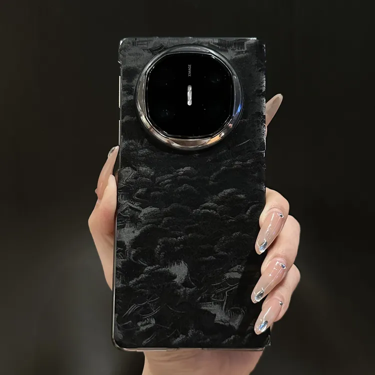 适用华为折叠屏matex6手机壳X5智能视窗X3流光山水画翻盖保护套