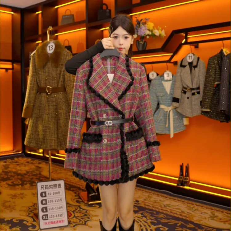 【丹】短款气质修身冬季时尚女士收腰羽绒服中长款Y908