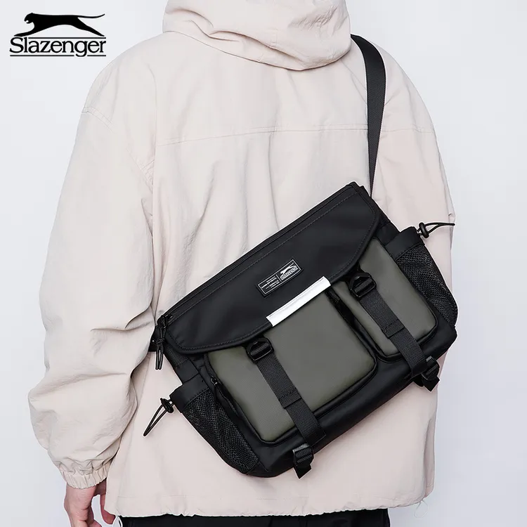 Slazenger/史莱辛格斜挎包男单肩包通勤休闲包大学生邮差包潮包男