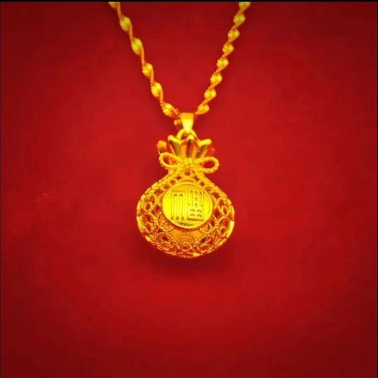 铜合金项链 优大福袋项链新中式复古温柔百搭0079